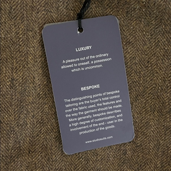 Rust Herringbone Tweed Vest and Pants - Picture 10 of 12